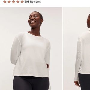 NWT girlfriend collective white leila long sleeve